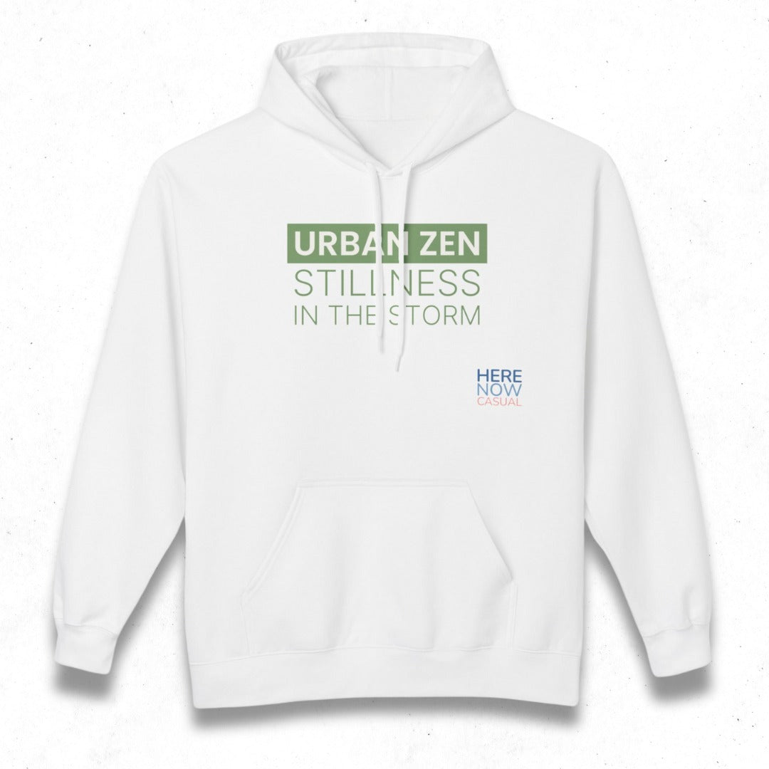 Urban Zen Stillness in the Storm | Fleece Hoodie