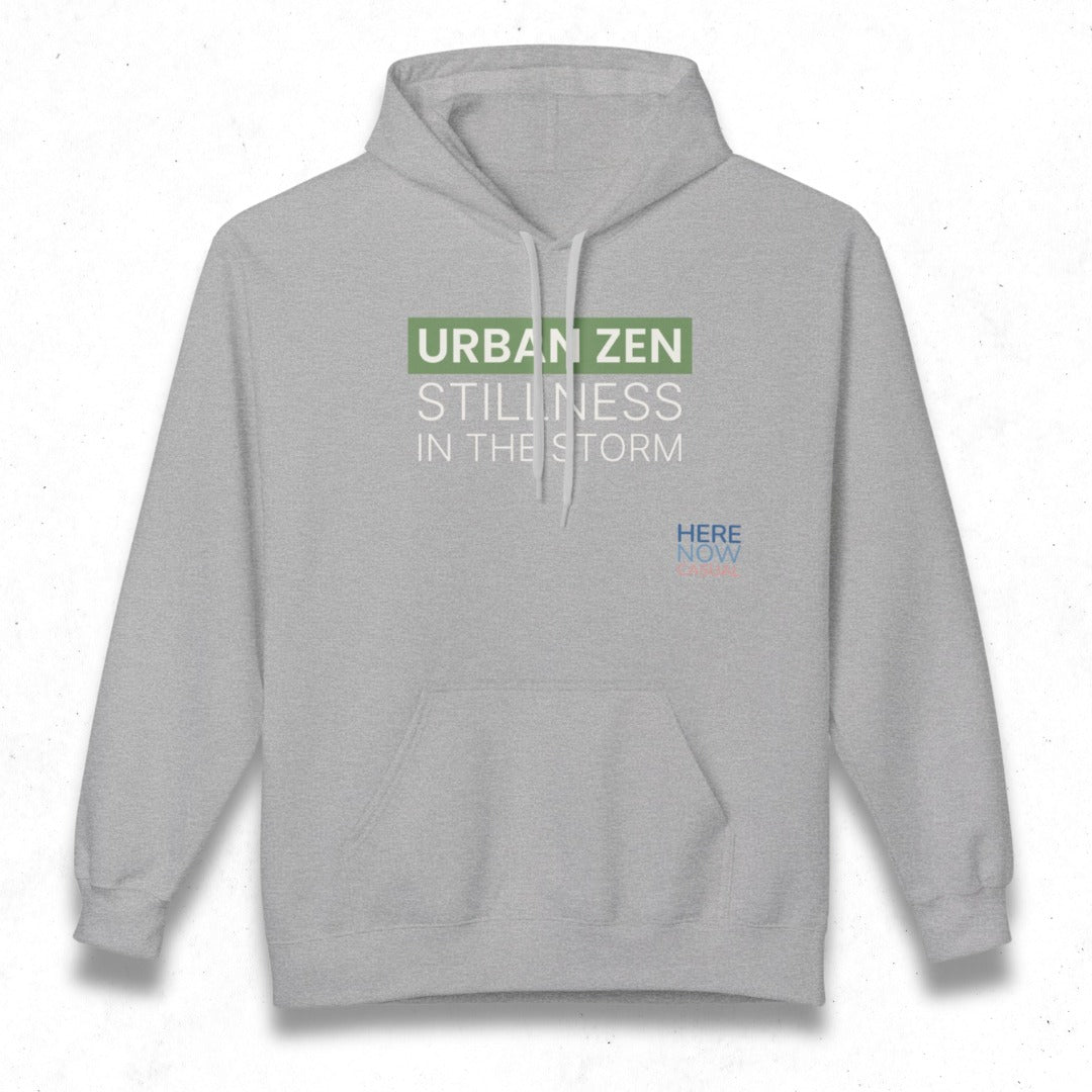 Urban Zen Stillness in the Storm | Fleece Hoodie