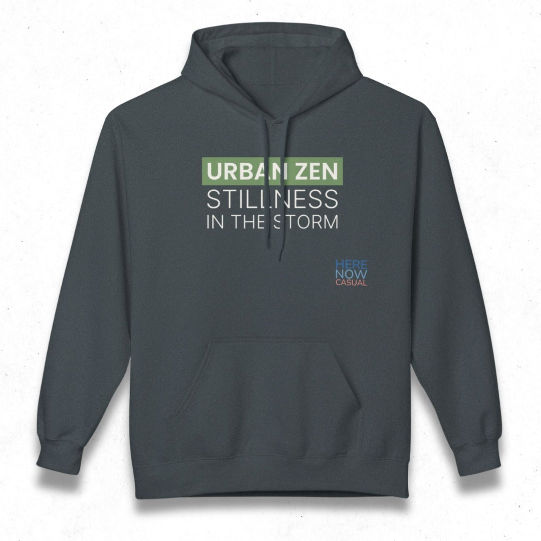 Urban Zen Stillness in the Storm | Fleece Hoodie